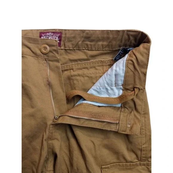 Matchstick Cargo Pants Utility Outdoor Hiking Travel Workwear Khaki Skater 34x30 - Picture 11 of 16